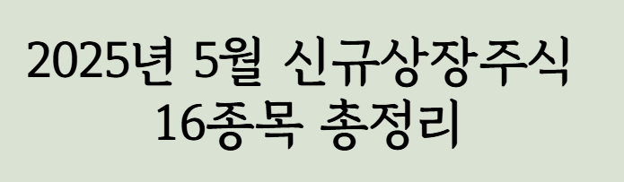 25년-5월-신규상장주식-리스트