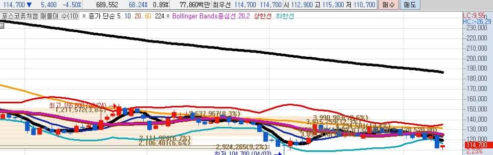 포스코퓨처엠-주가전망-일봉차트