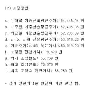 전환사채-전환가액조정-리픽싱
